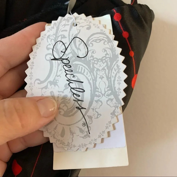 Speechless Red Black Floral Fun Party Dress Juniors Size 9 New Homecoming Dance - Picture 8 of 8